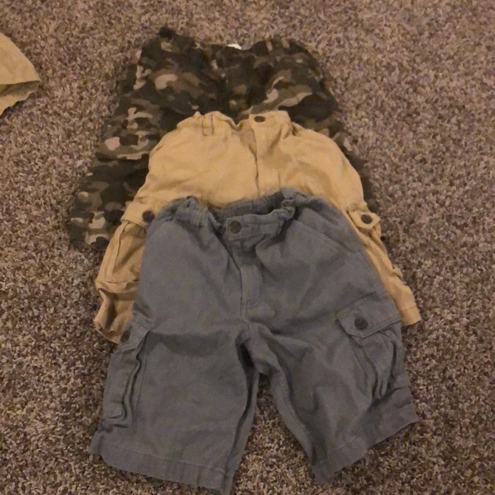 3 pairs cargo shorts for boys sz 12